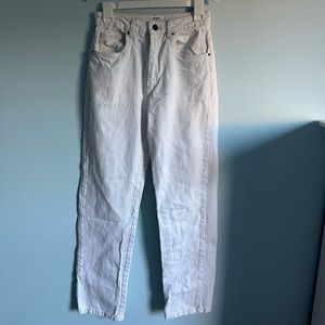 Cotton On - White relaxed straight leg jeans, size 4